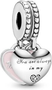 PANDORA Sparkling Infinity Heart Dangle Charm – Sterling Silver & Cubic Zirconia